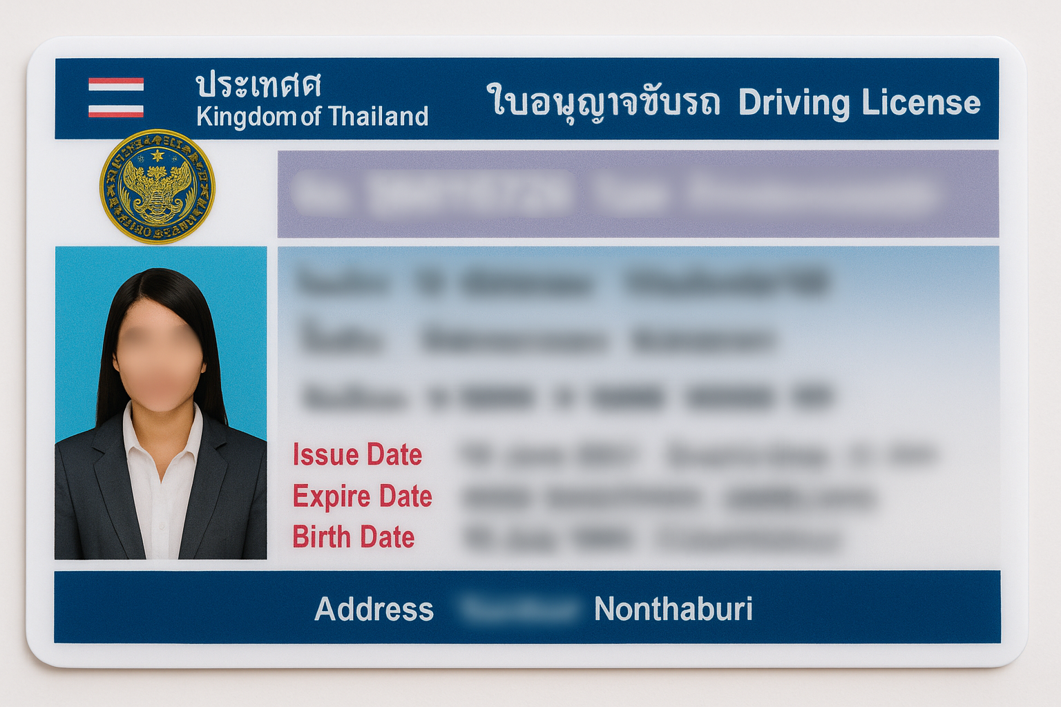 permis de conduire thaïlandais